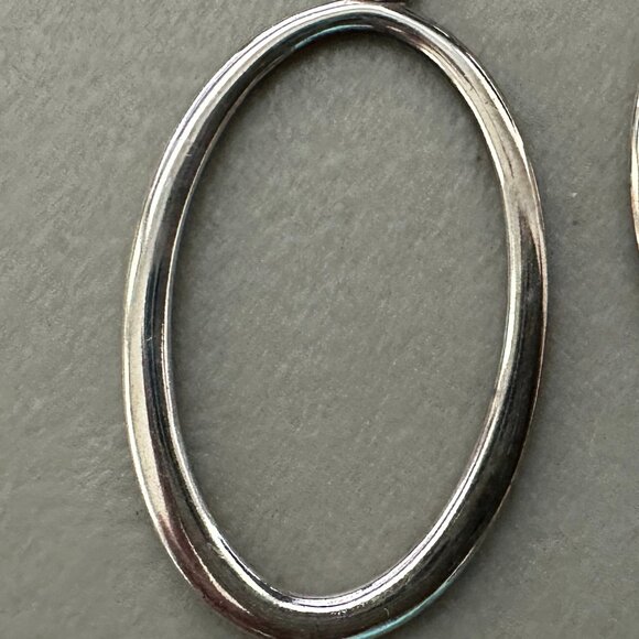 Authentic Pandora COMPOSE Whispers Sterling Silver Hoops - EUC (No Posts) - Picture 7 of 9